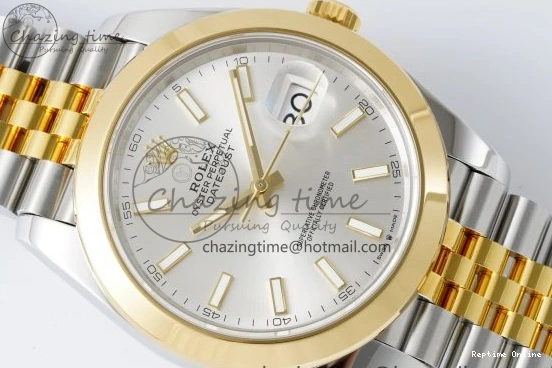 1226 Vibrant DateJust 41 SS YG Polished Bezel KING 1:1 Best Edition 904L Steel Silver Dial on Jubilee Bracelet VR 2224